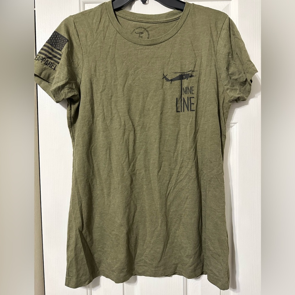 Nine Line Women's Army Green Short Sleeve Tee